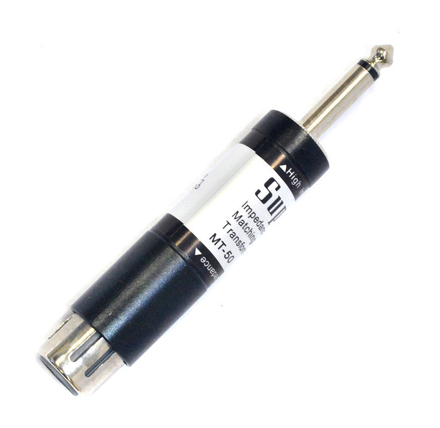 Leem Impedance Matching Transformer 1/4" Plug to Female XLR Microphone Adaptor