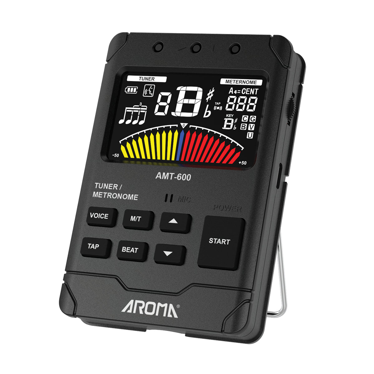 Aroma AMT600 Rechargeable Chromatic Tuner and Metronome