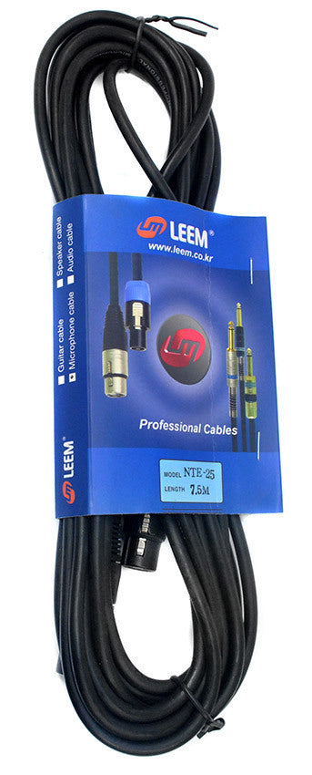 Leem 25ft Platinum Series Microphone Cable XLR Male to XLR Female