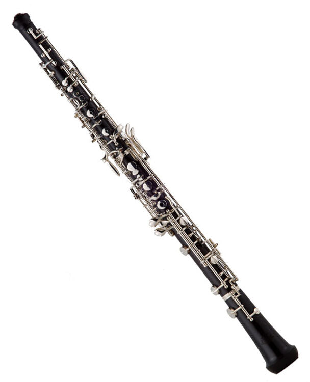 J.Michael OB2200 Semi-Automatic Oboe in C with Matt Finish, Ebony Wood Body, Silver Plated Keys, Wooden Case & Carrying Bag