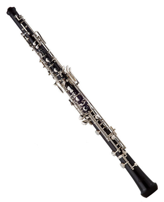 J.Michael OB2200 Semi-Automatic Oboe in C with Matt Finish, Ebony Wood Body, Silver Plated Keys, Wooden Case & Carrying Bag
