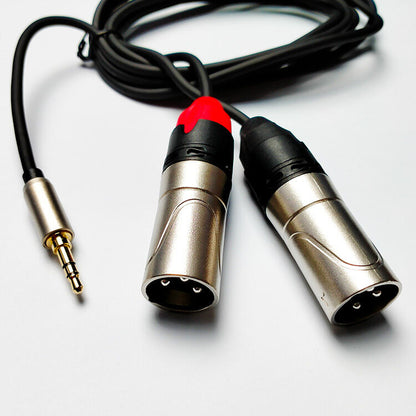 Leem 6ft Y-Cable Audio Cable with 3.5mm Stereo Plug and 2 XLR Male Connectors — view 4