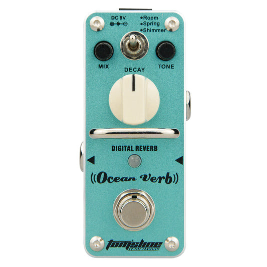 Toms Line AOV-3 Oceanverb Mini Reverb Pedal with 3 Modes, True Bypass, and Aluminium Case