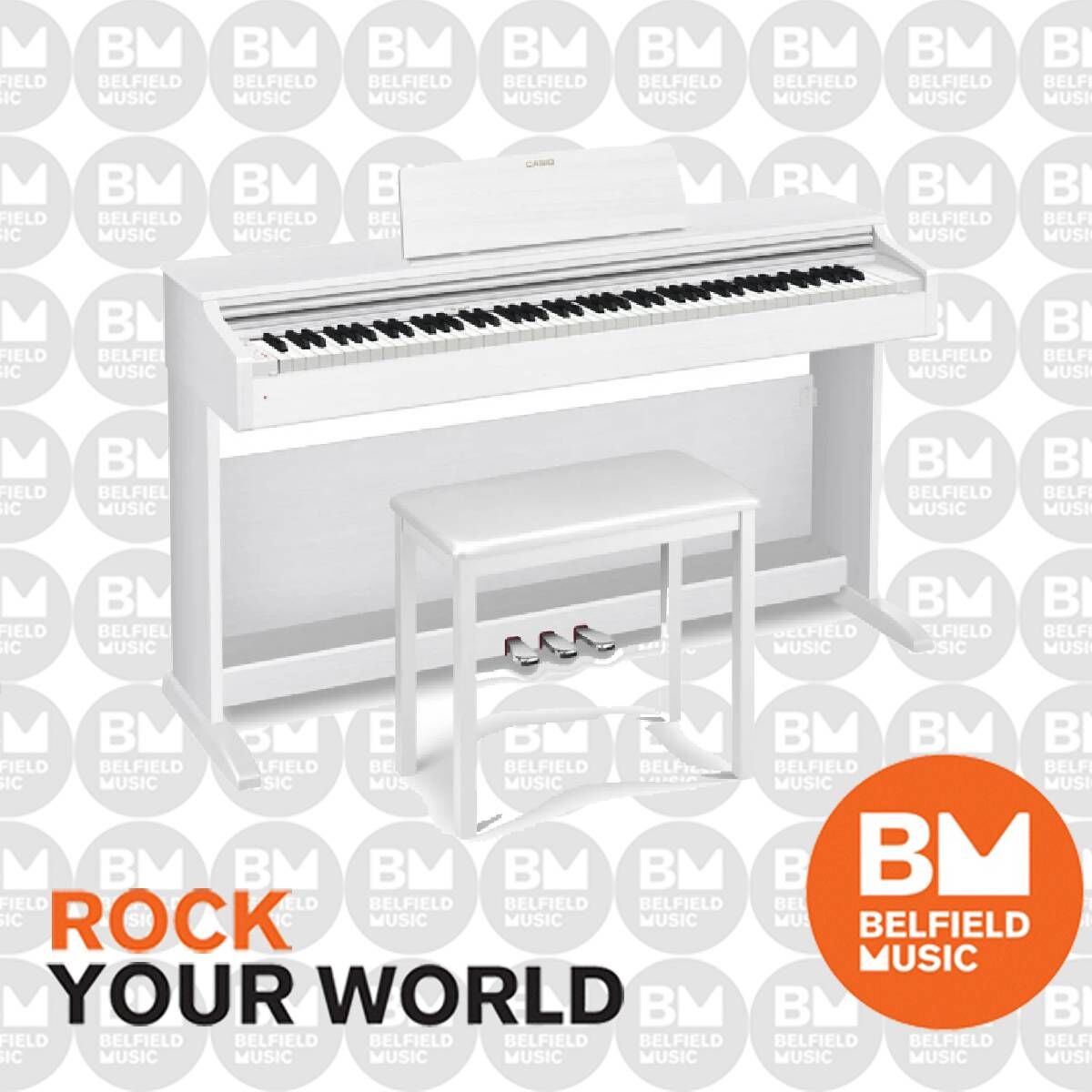 Casio 88-Key Digital Piano with AiR Sound Source, 192 Polyphony, Tri-Sensor Scaled Hammer Action Keyboard, 22 Tones, and Digital Effects — view 2
