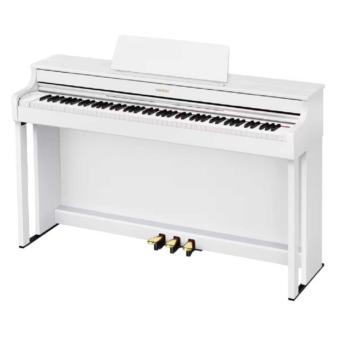 Casio AP-300WE Celviano Digital Piano - White with Wireless MIDI Adaptor, 19 Tones, Smart Scaled Hammer Action Keyboard, and Adjustable Bench