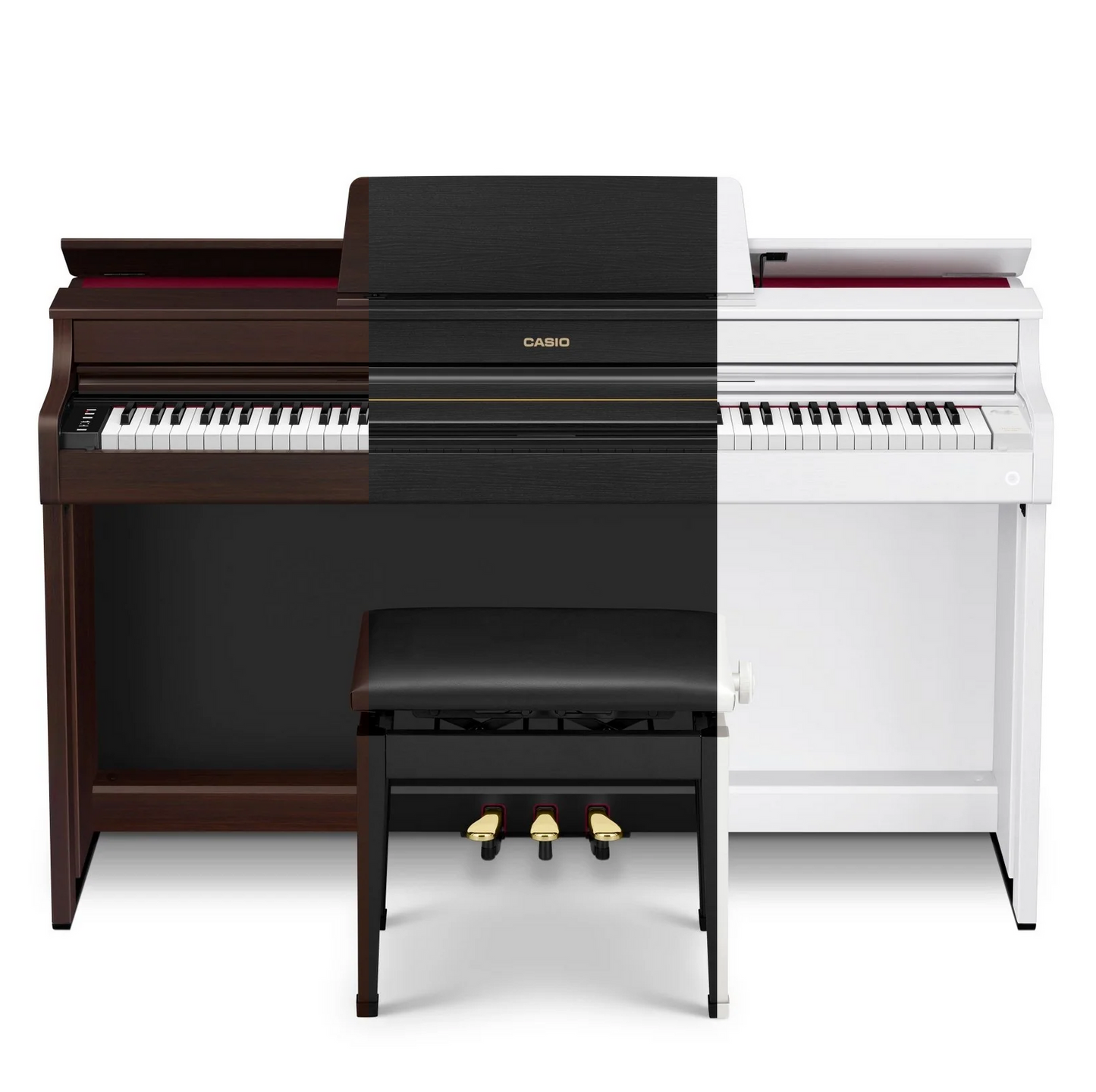 Casio AP-300WE Celviano Digital Piano - White with Wireless MIDI Adaptor, 19 Tones, Smart Scaled Hammer Action Keyboard, and Adjustable Bench — view 4