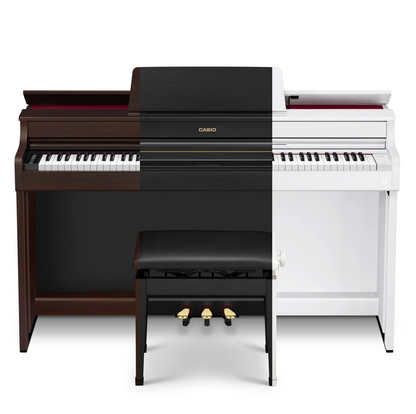 Casio AP-300WE Celviano Digital Piano - White with Wireless MIDI Adaptor, 19 Tones, Smart Scaled Hammer Action Keyboard, and Adjustable Bench — view 4