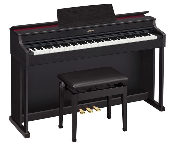 Casio AP470 Celviano 88-Note Black Digital Piano with Multi-dimensional Morphing AiR Sound Source and 22 Instrument Sounds — view 2