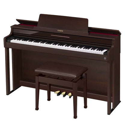 Casio AP550BN Celviano Digital Piano - Brown Rosewood, Bluetooth, 256 Polyphony, Smart Hybrid Hammer Action, 20W Speakers, MIDI Recorder — view 3