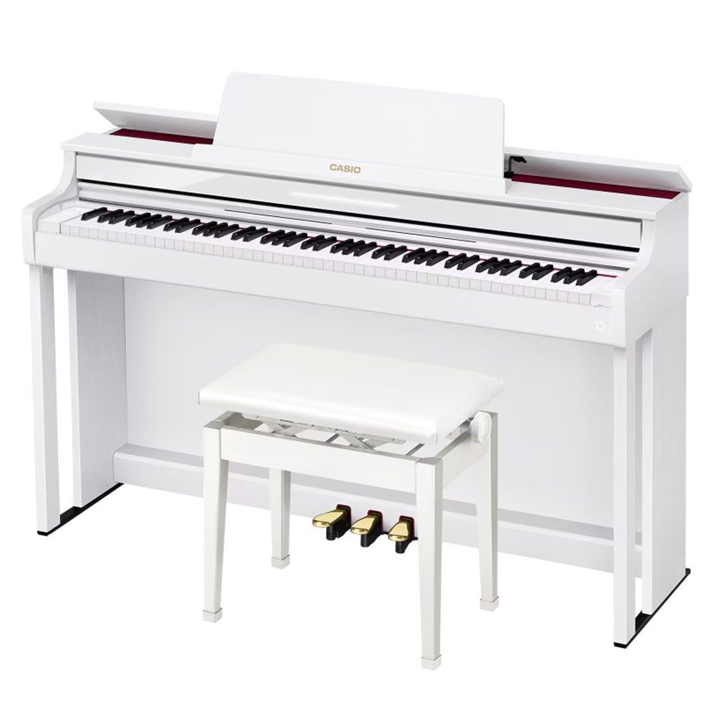 Casio AP550WE Celviano Digital Piano - White, Bluetooth, 256 Polyphony, Smart Hybrid Hammer Action, 4-Speaker System, 26 Voices, MIDI Recorder — view 3