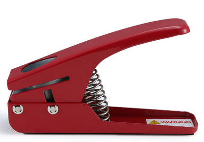 Maxtone Guitar Pick Punch - Red Finish, Heavy Duty, Stainless Steel Blade, Create Custom Picks from Plastic Cards — view 2