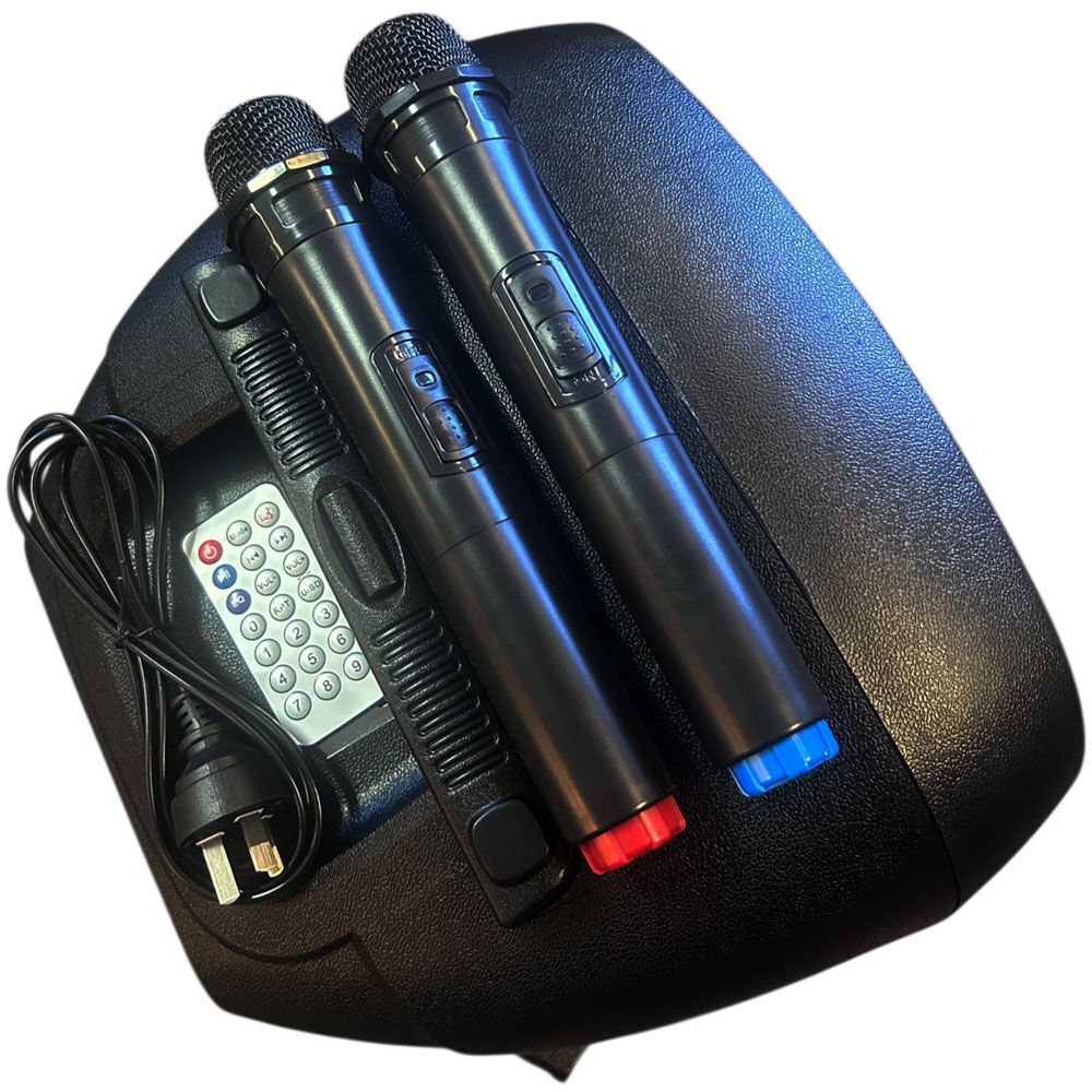 Leem PR-12HR Rechargeable 120W 12" 2-Way Portable PA Speaker System with Wireless Mics — view 4