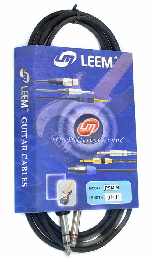 Leem 10ft Interconnect Cable 1/4" TRS to 1/4" TS
