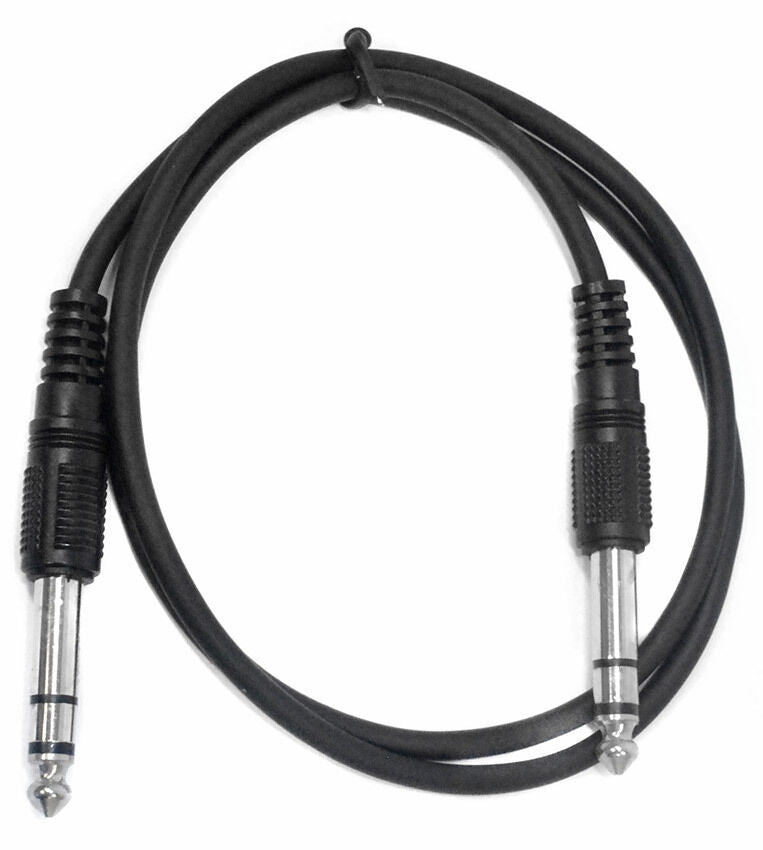 Leem 2.5ft Interconnect Cable, 1/4" TRS to 1/4" TRS, Pro Audio Gear, Balanced Phone Jacks — view 2