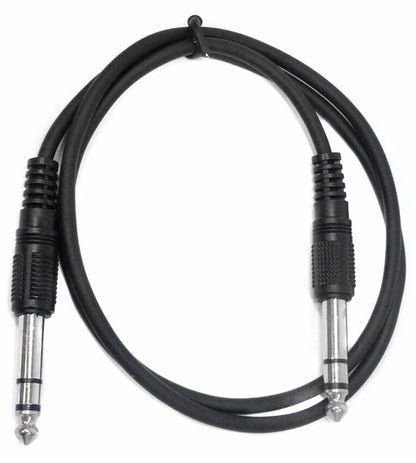 Leem 2.5ft Interconnect Cable, 1/4" TRS to 1/4" TRS, Pro Audio Gear, Balanced Phone Jacks — view 2