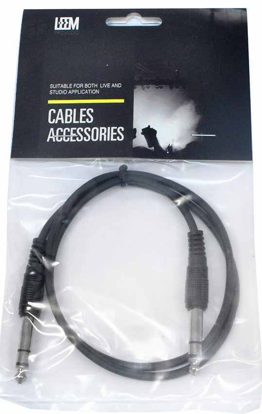 Leem 2.5ft Interconnect Cable, 1/4" TRS to 1/4" TRS, Pro Audio Gear, Balanced Phone Jacks