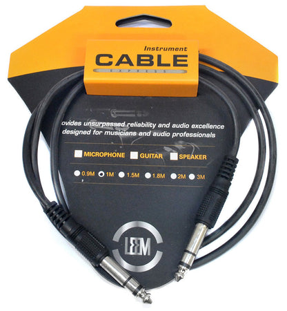 Leem 3ft Interconnect Cable - 1/4" TRS Plug to 1/4" TRS Plug