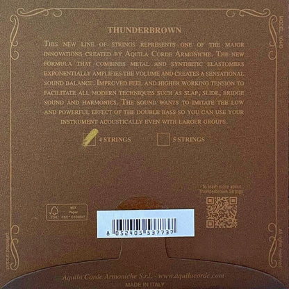 Aquila ThunderBrown 4-String Bass Ukulele String Set for 18 - 21" Scale — view 2