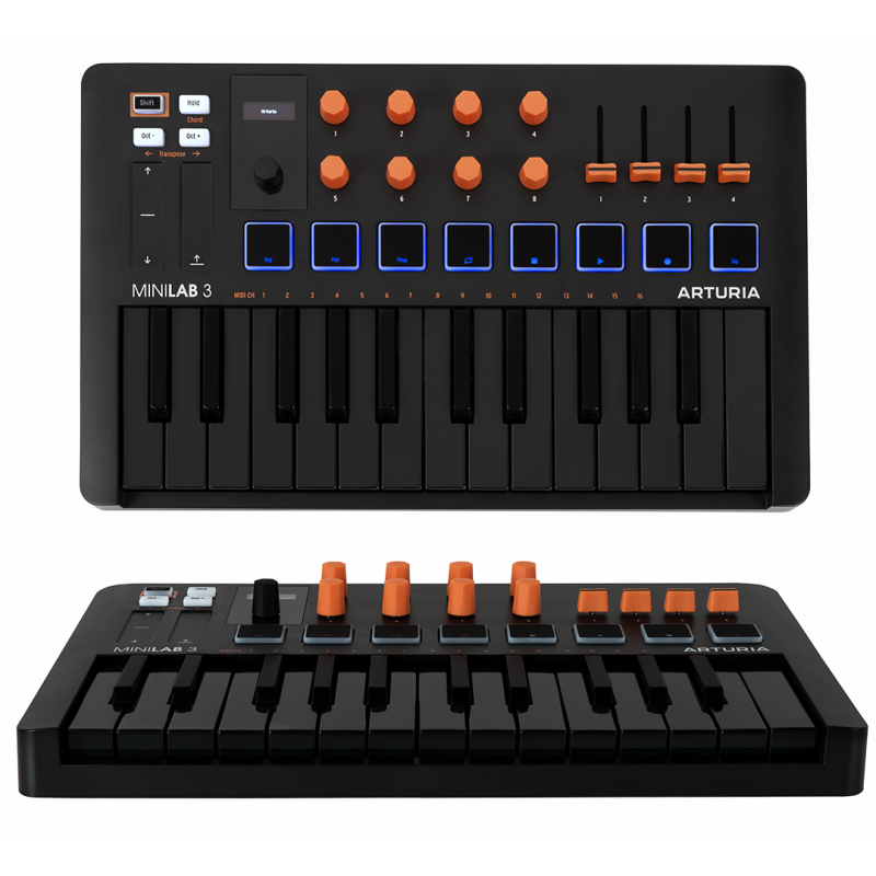 Arturia MiniLab 3 25 Note MIDI Controller Orange Limited Edition — view 6