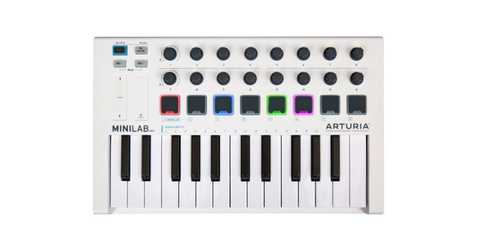 Arturia MiniLab-mk2 MIDI Keyboard 25 Key iOS Compatible with Analog Lab Lite