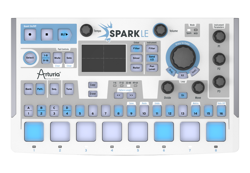 Arturia Sparkle Hybrid Drum Machine Midi Controller & Software Spark LE
