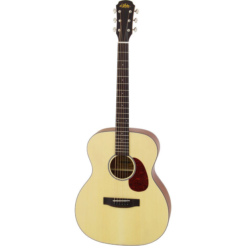 Aria 100 Series Orchestral Body Acoustic Guitar Matte Natural Finish
