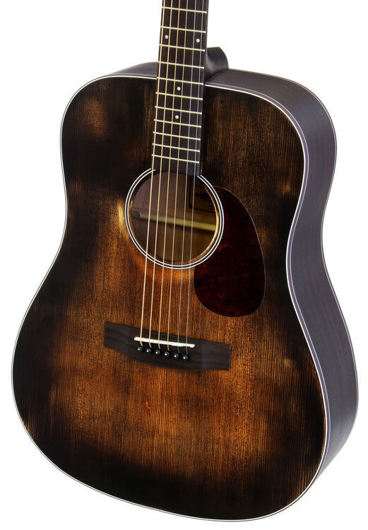 Aria Delta Players Series Dreadnought Acoustic Guitar Muddy Brown Finish — view 3