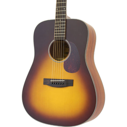 Aria 100 Series Dreadnought Acoustic Guitar Matte Tobacco Sunburst — view 3