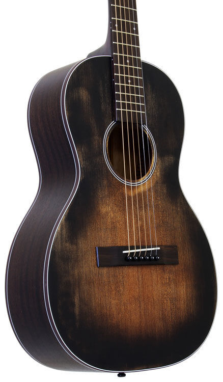 Aria Delta Players Series Parlour Acoustic Guitar Muddy Brown Finish — view 3