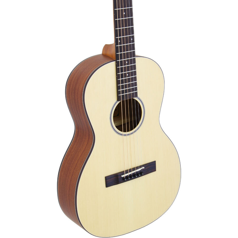 Aria 100 Series Parlour Body Acoustic Guitar Matte Natural Finish — view 3