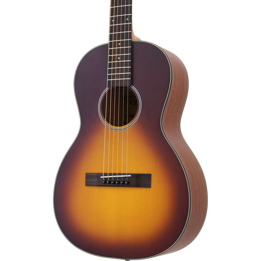 Aria 100 Series Parlour Body Acoustic Guitar Matte Tobacco Sunburst — view 3