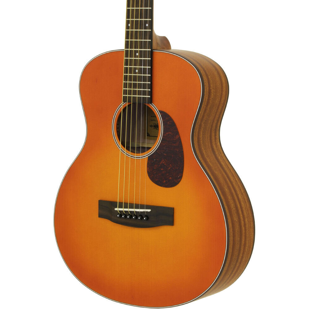 Aria 100 Series Lil' Aria Short Scale Acoustic Guitar Matte Orange Sunburst — view 3