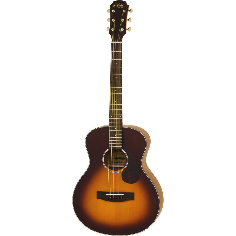 Aria 100 Series Lil' Aria Short Scale Acoustic Guitar Matte Tobacco Sunburst