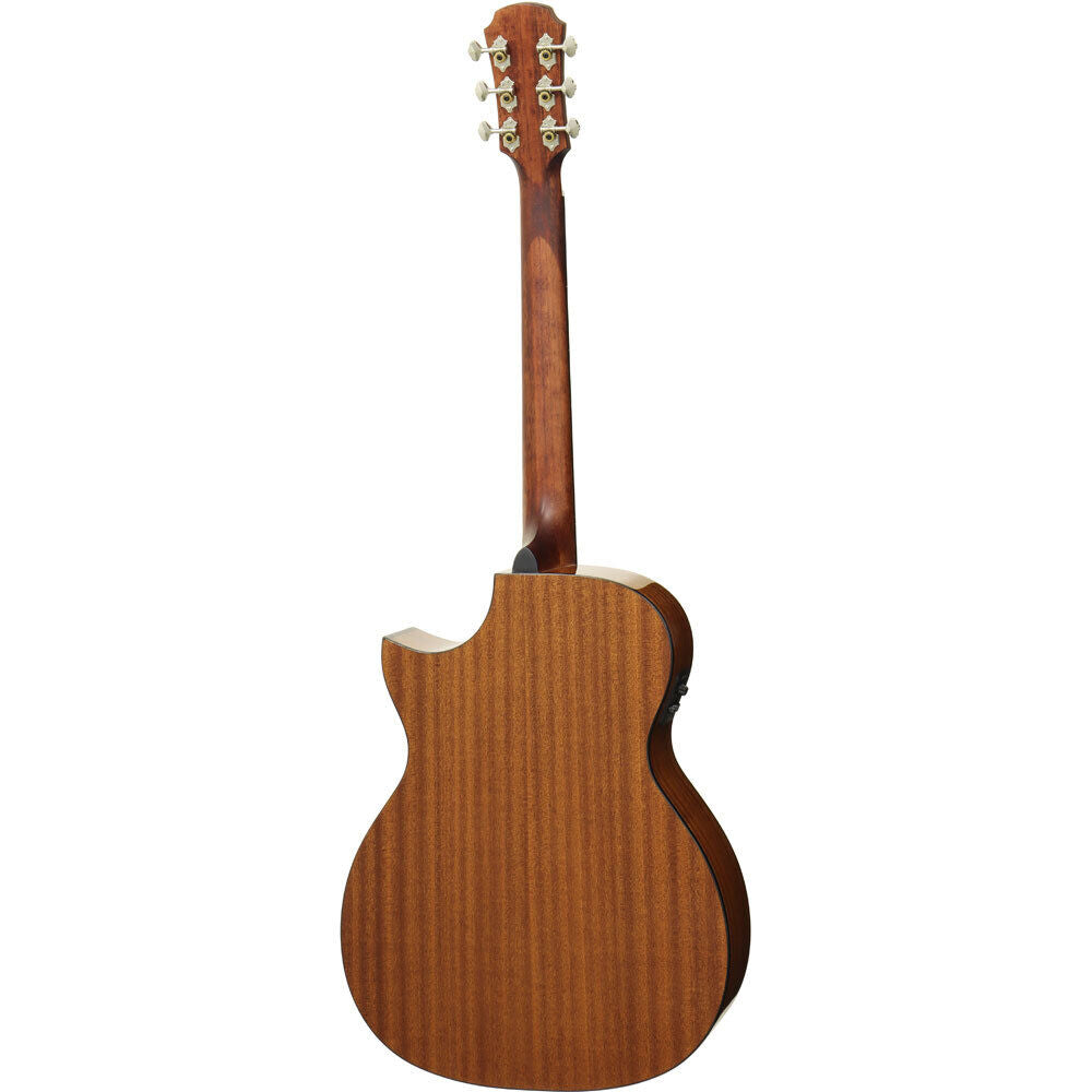 Aria 200 Series Orchestral Acoustic/Electric Guitar with Venetian Cutaway Natural Gloss — view 2