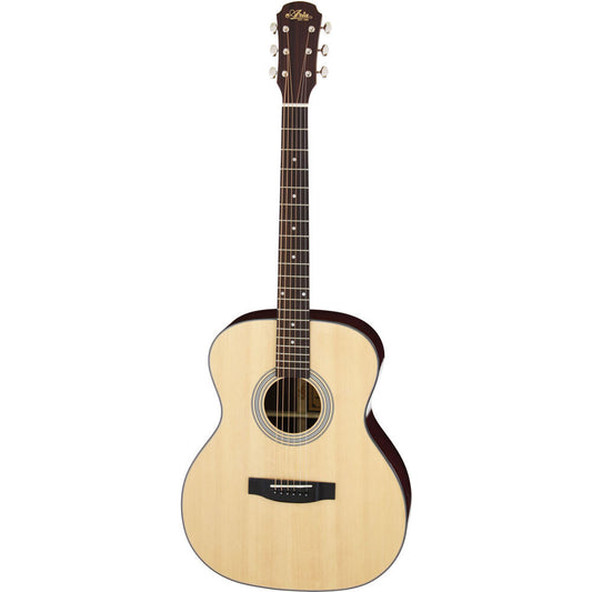 Aria 200 Series Orchestral Body Acoustic Guitar Natural Gloss, Solid Spruce Top, Rosewood Back, Mahogany Neck, Pau Ferro Fingerboard