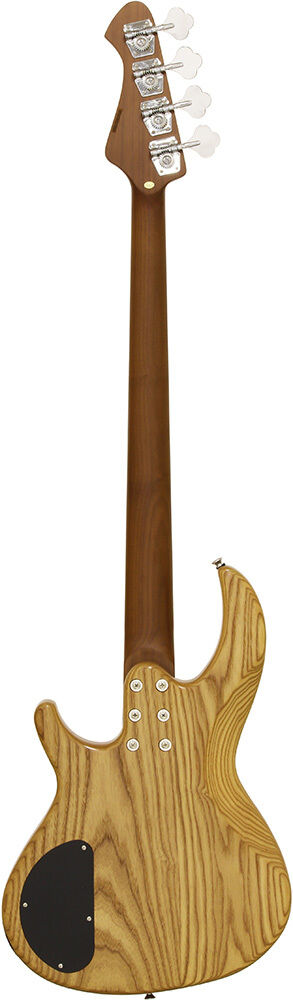 Aria 313MK2 Detroit Series 4-String Fretless Bass Guitar Open-Pore Natural Finish — view 2