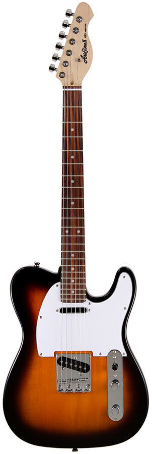 Aria 615 Frontier Series Electric Guitar - 3-Tone Sunburst, Solid Body, Basswood Body, Maple Neck, Rosewood Fingerboard, OS-1 & CS-1 Pickups
