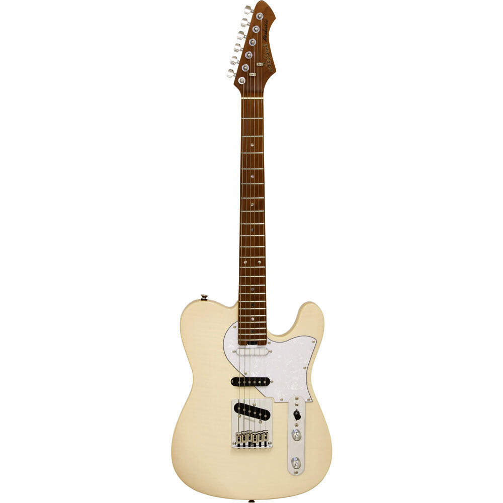 Aria 615-MK2 Nashville Electric Guitar Marble White Gloss Finish