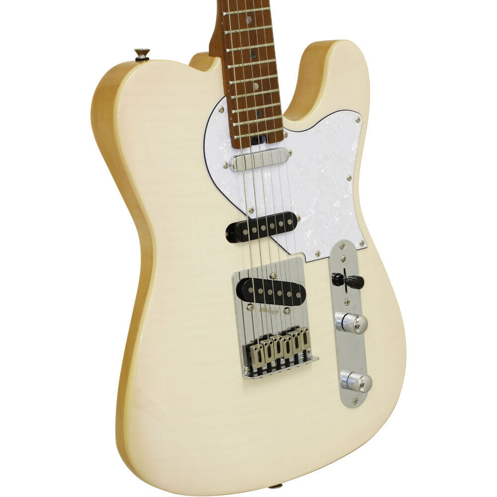 Aria 615-MK2 Nashville Electric Guitar Marble White Gloss Finish — view 3
