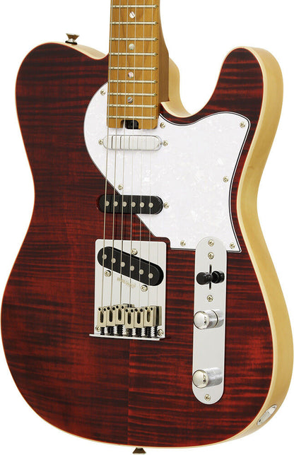 Aria 615-MK2 Nashville Electric Guitar Ruby Red Gloss Solid Body — view 3