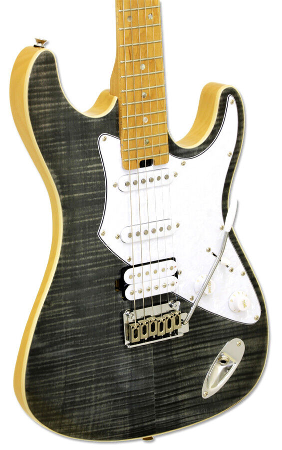 Aria 714-MK2 Fullerton Series Electric Guitar Black Diamond — view 3