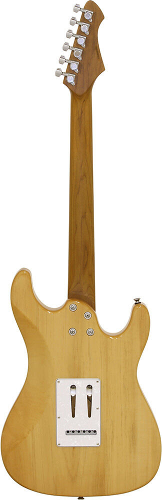 Aria 714-JH Fullerton Reverse Tribute Electric Guitar Marble White — view 2