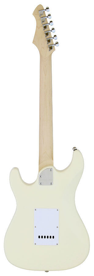 Aria 714-STD Electric Guitar Vintage White Solid Body with Maple Neck and 3 Pickups — view 2