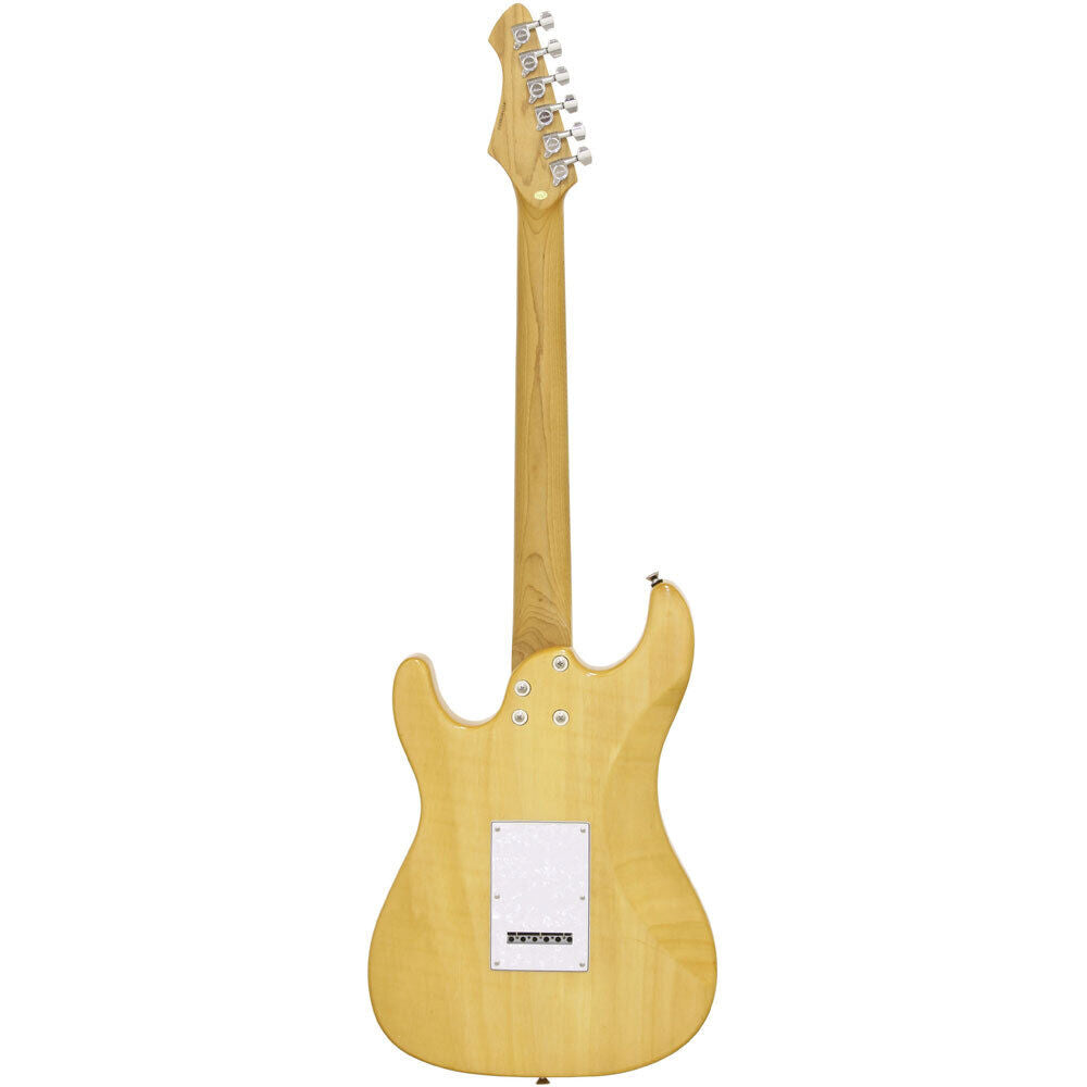 Aria 714-MK2 Fullerton Series Electric Guitar - Turquoise Blue, Solid Body, Roasted Maple Neck, Alnico-5 Pickups, Wilkinson Bridge — view 2