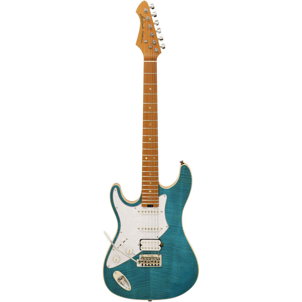Aria 714-MK2 Fullerton Series Left Handed Electric Guitar Turquoise Blue