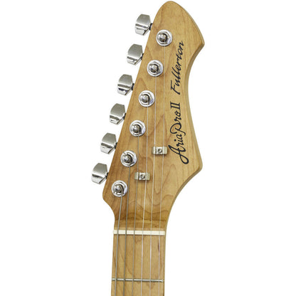 Aria 714-MK2 Fullerton Series Electric Guitar - Turquoise Blue, Solid Body, Roasted Maple Neck, Alnico-5 Pickups, Wilkinson Bridge — view 4