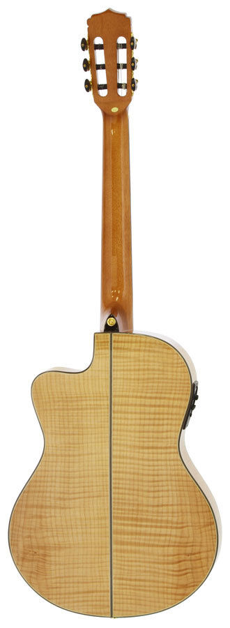 Aria A48CE Thin Body Classical/Nylon String Acoustic/Electric Guitar with Cutaway — view 2
