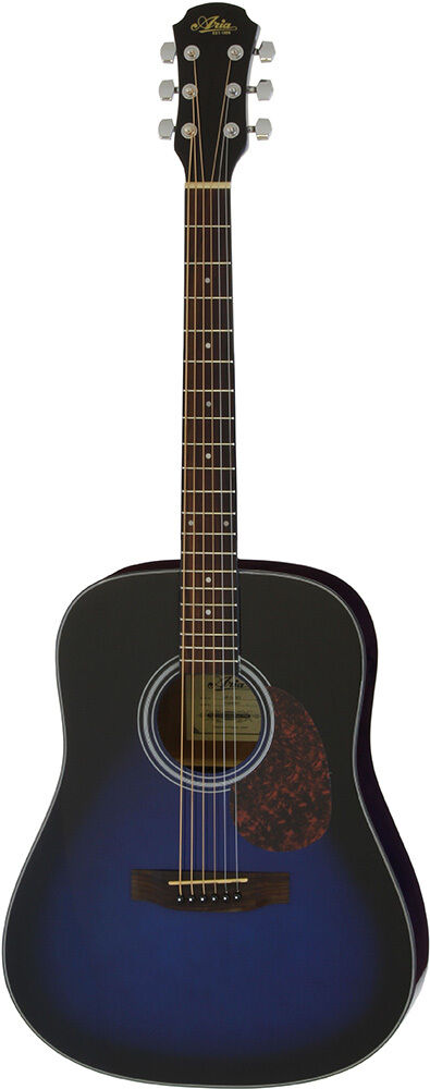 Aria ADW-01 Dreadnought Acoustic Guitar Blue Shade Gloss Finish