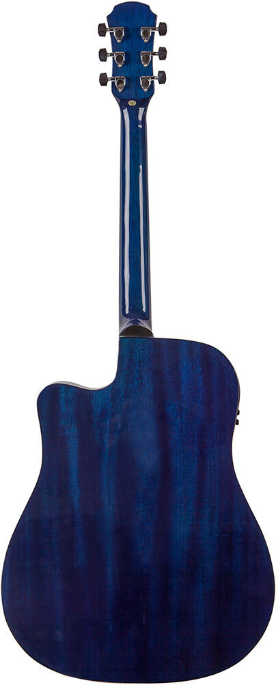 Aria ADW-01CE Dreadnought Acoustic/Electric Guitar Cutaway Blue Shade Gloss Finish — view 2