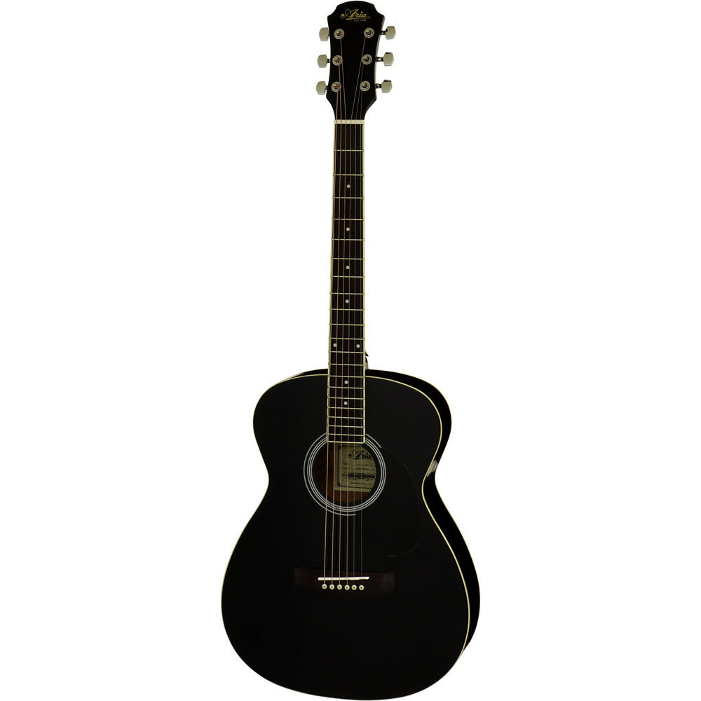 Aria AFN-15 Prodigy Series Acoustic Folk Body Guitar Black Gloss